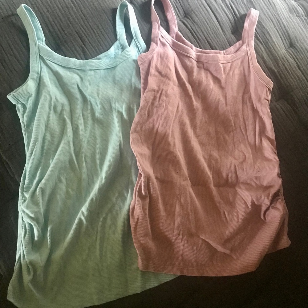 Ribbed maternity tanks